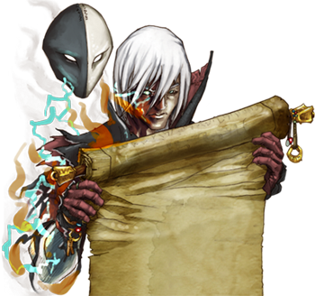 Nethys looking at a scroll